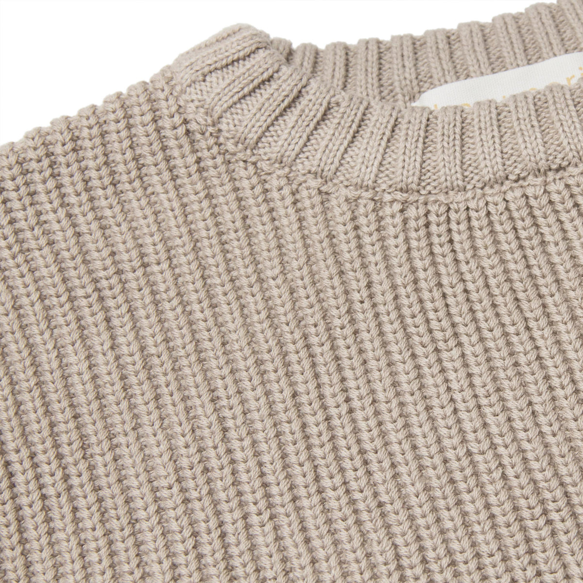 Cotton Knit Jumper - Beige
