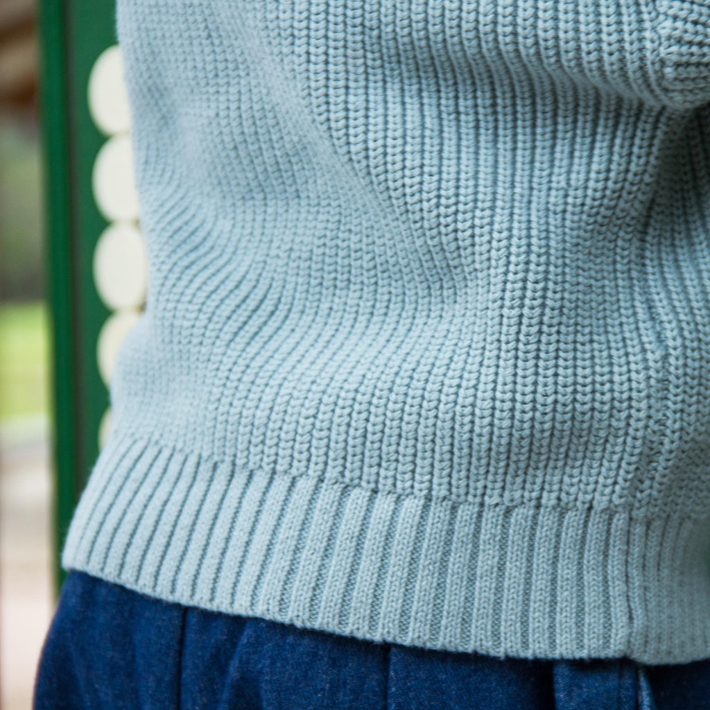 Cotton Knit Jumper - Blue