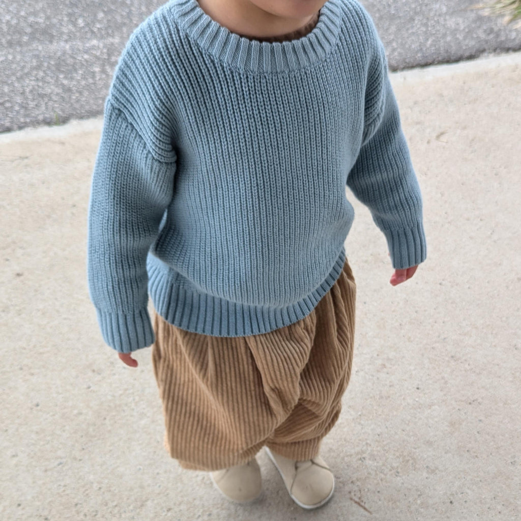 Cotton Knit Jumper - Blue