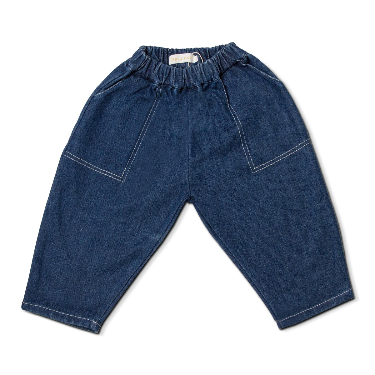 Oversized Denim Pants - Navy Blue