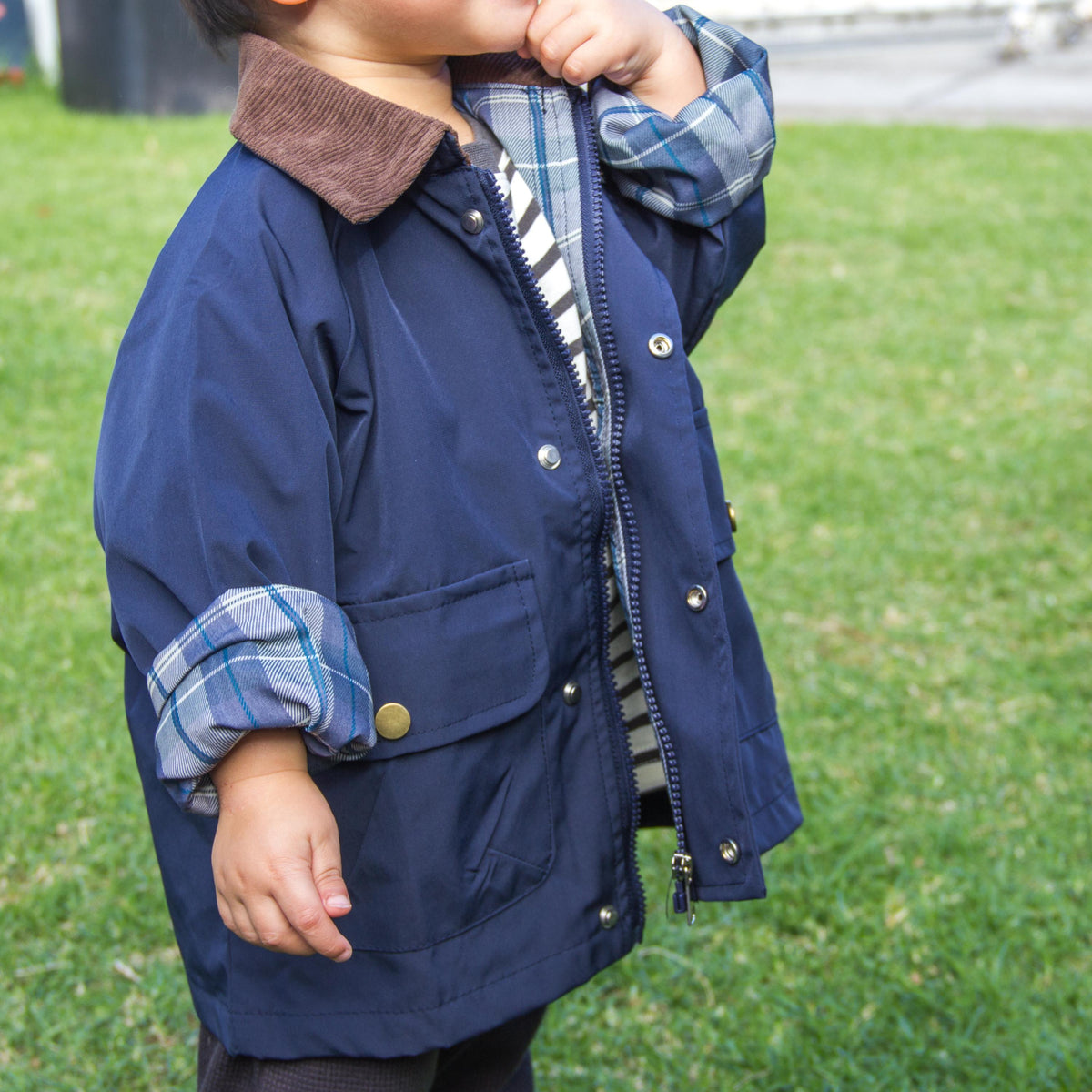 Light Windbreaker Jacket - Navy Blue