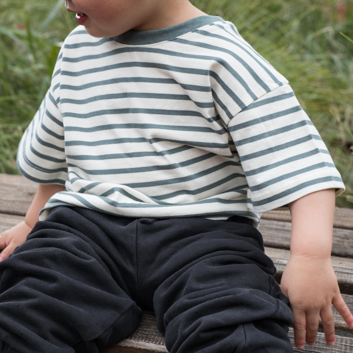 Striped Cotton T-Shirt - Green