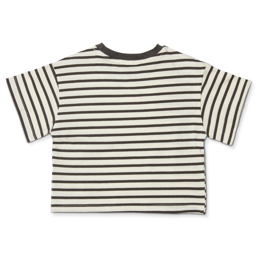 Striped Cotton T-shirt - Dark Grey