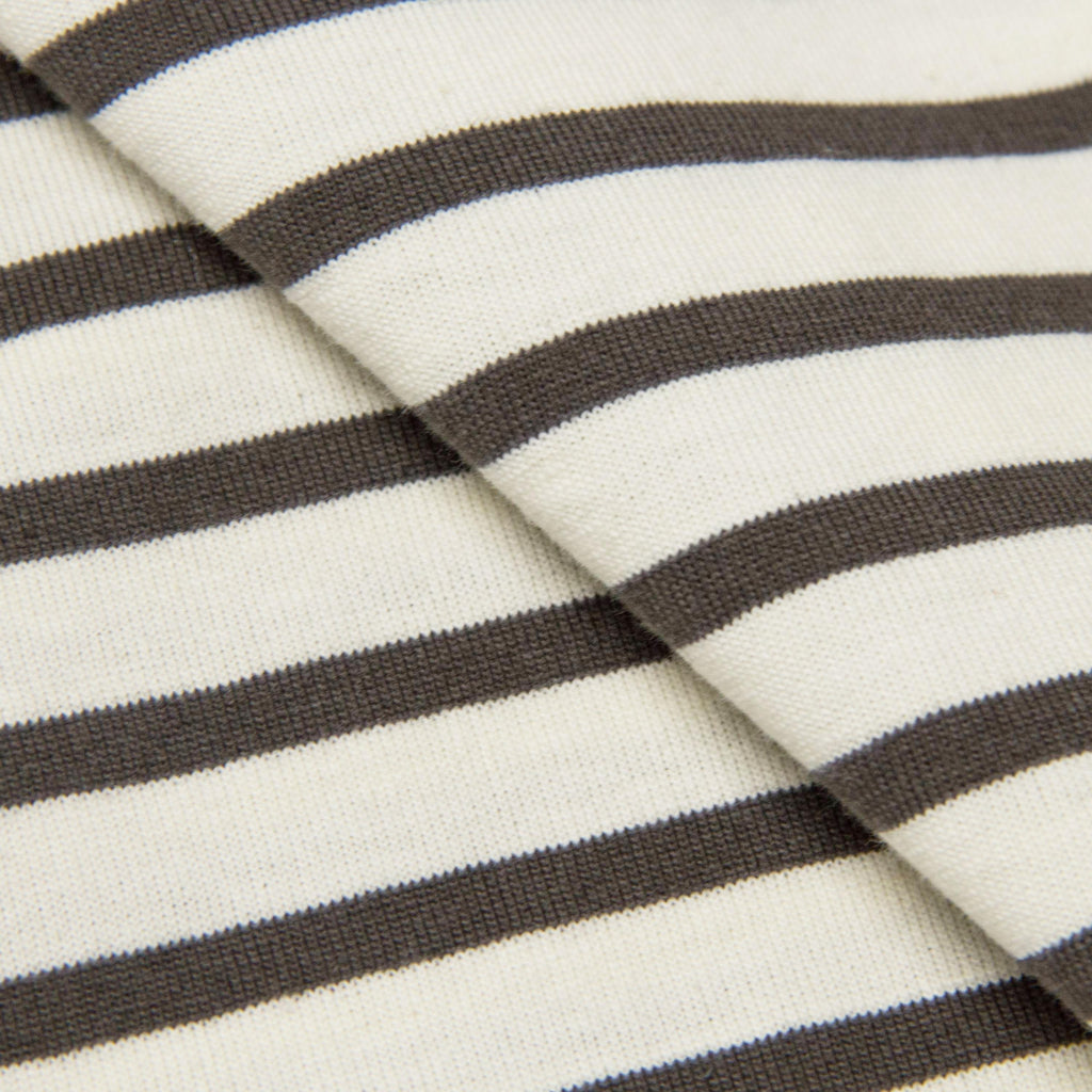 Striped Cotton T-shirt - Dark Grey