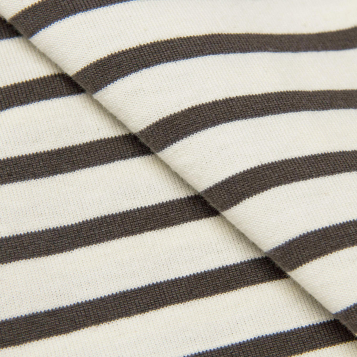 Striped Cotton T-shirt - Dark Grey