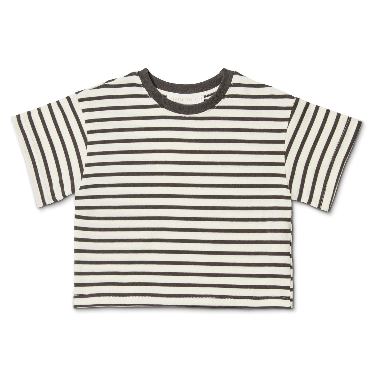 Striped Cotton T-shirt - Dark Grey