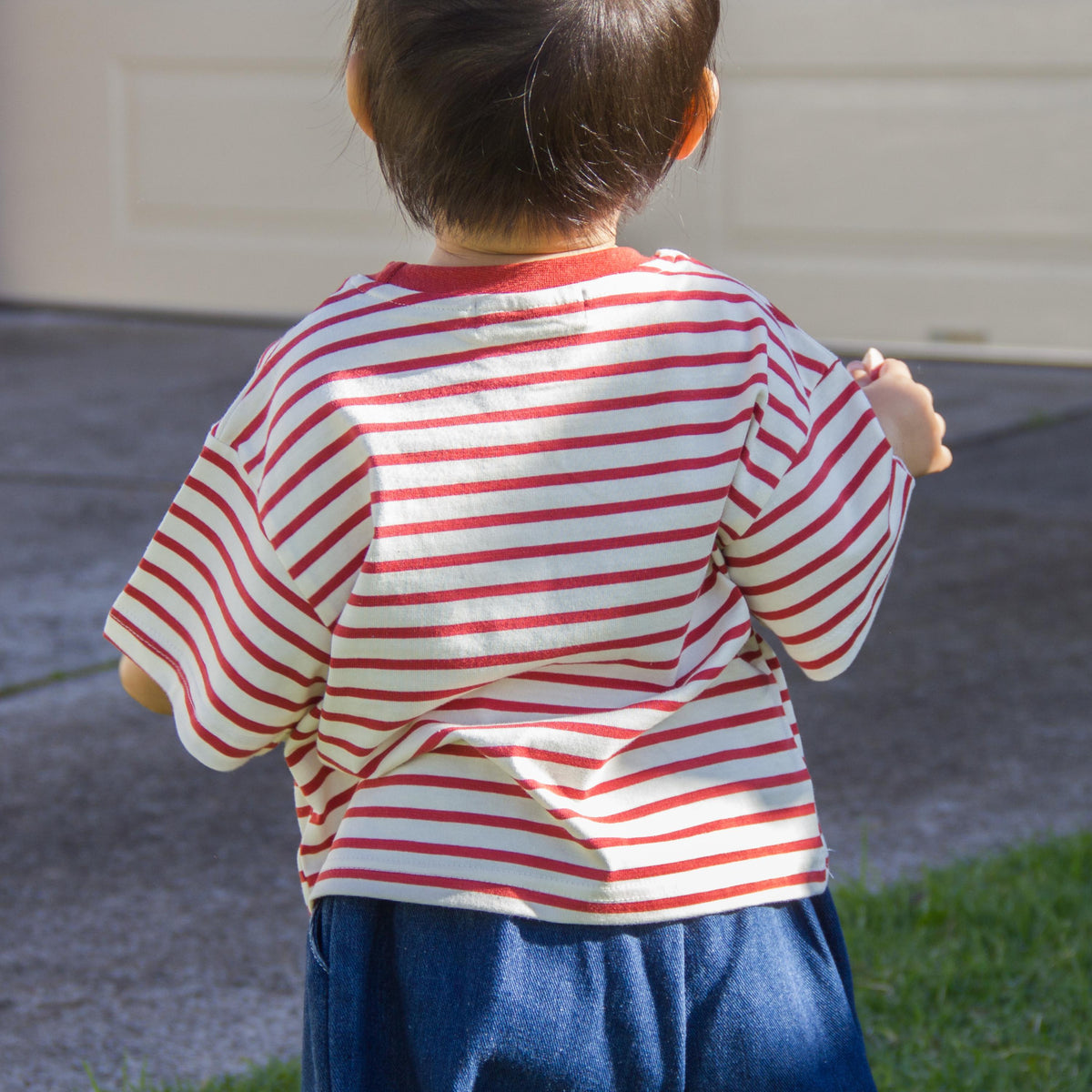 Striped Cotton T-shirt - Red