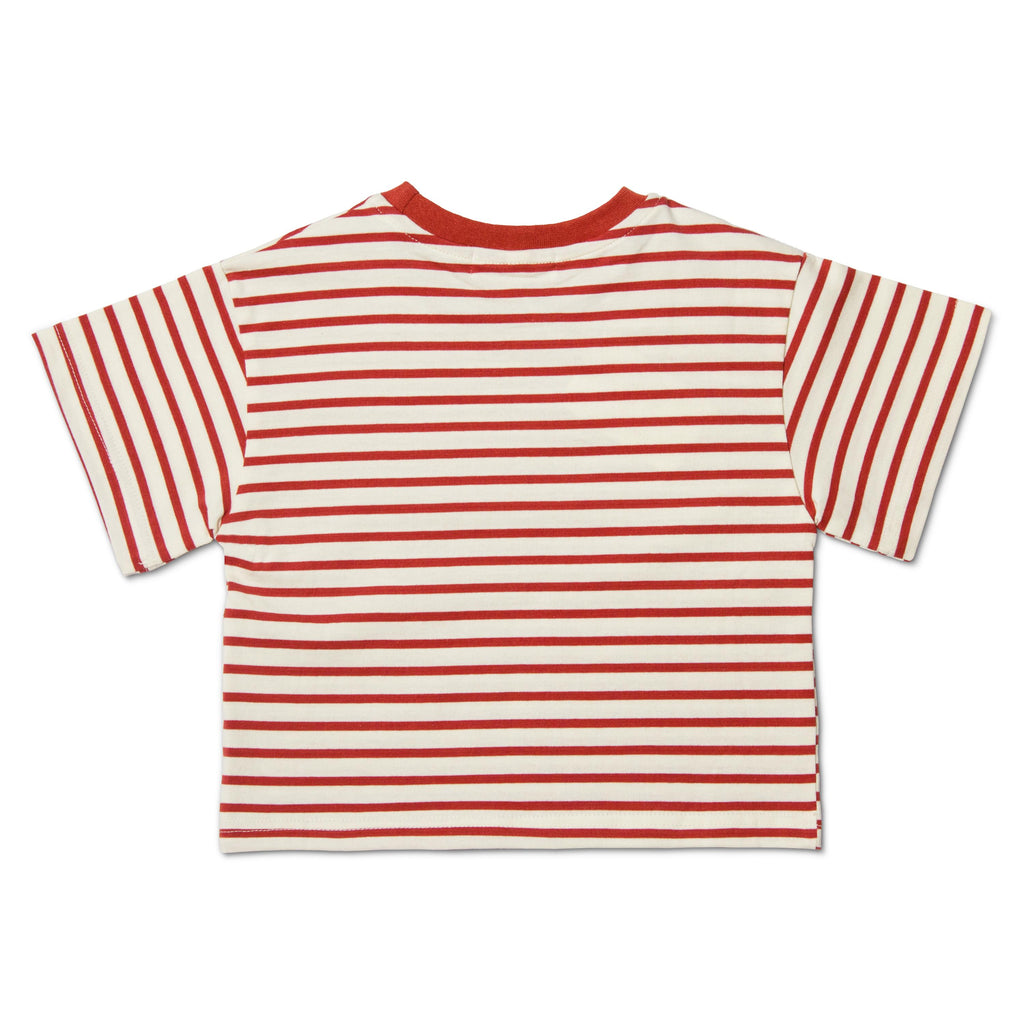 Striped Cotton T-shirt - Red