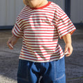 Striped Cotton T-shirt - Red